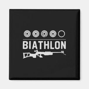 Biatlon Winter Sport Skiën Riffle Schieten Bad Magneet