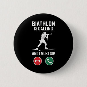 Biatlon Winter Sport Skiën Riffle Schieten Bad Ronde Button 5,7 Cm