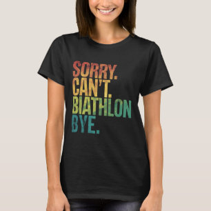 Biatlon Winter Sport Skiën Riffle Schieten Bad T-shirt