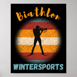 Biatlon Wintersport Cross-country skiën geweer Poster