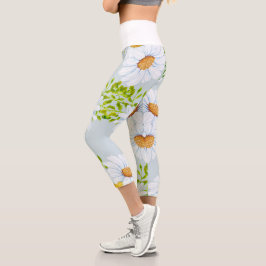 Bib flower Leggings - geel en wit Daisie