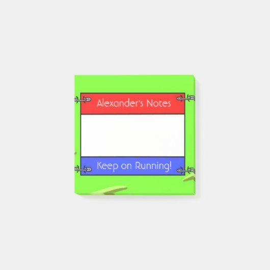 Bib-nummer van de Runner Post-it® Notes (Voorkant)