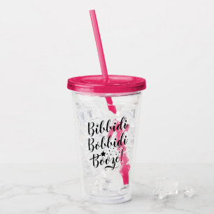 Bibbidi Bobbidi Booze Funny Magical Black Script Acryl Drinkbeker