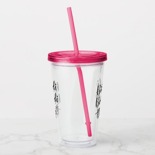 Bibbidi Bobbidi Booze Funny Magical Black Script Acryl Drinkbeker (Links)