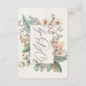 biberon fleurie boho tombole bébé invitation insér (Dos)