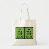 Bibi periodieke table name canvas tas (Voorkant)