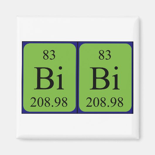 Bibi periodieke table name magnet magneet (Voorkant)