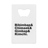 Bibimbap & Chimaek & Gimbap & Kimchi. Aliments cor (Devant)