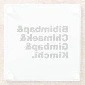 Bibimbap & Chimaek & Gimbap & Kimchi. Koreaanse vo Glazen Onderzetter (Achterkant)