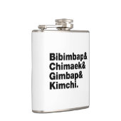 Bibimbap & Chimaek & Gimbap & Kimchi. Koreaanse vo Heupfles (Rechts)