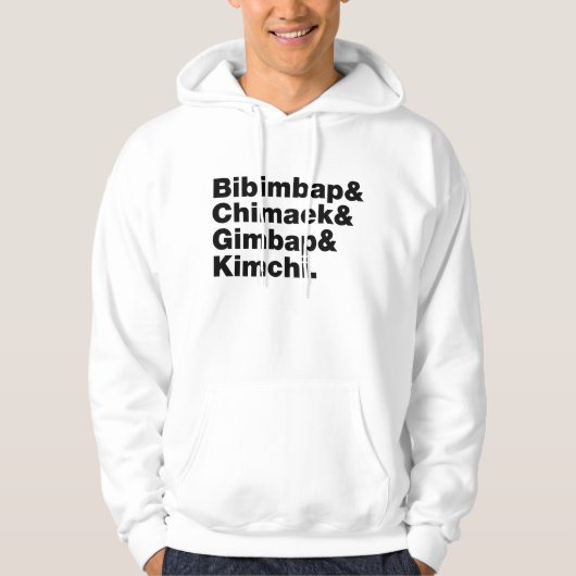 Bibimbap & Chimaek & Gimbap & Kimchi. Koreaanse vo Hoodie (Voorkant)