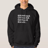 Bibimbap & Chimaek & Gimbap & Kimchi. Koreaanse vo Hoodie (Voorkant)