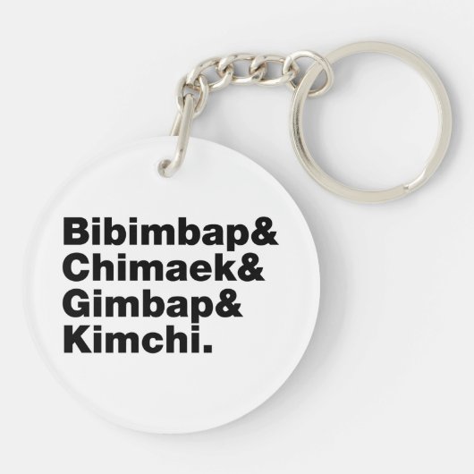 Bibimbap & Chimaek & Gimbap & Kimchi. Koreaanse vo Sleutelhanger (Achterkant)