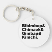 Bibimbap & Chimaek & Gimbap & Kimchi. Koreaanse vo Sleutelhanger (Voorkant)