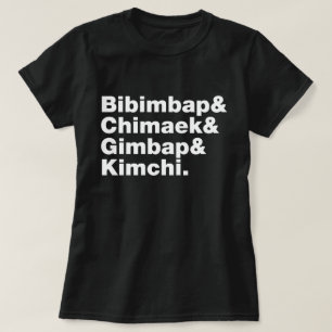 Bibimbap & Chimaek & Gimbap & Kimchi. Koreaanse vo T-shirt