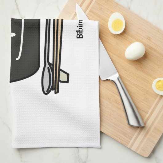 Bibimbap Koreaanse rijstschaal voor siergroenten Theedoek (Quarter Fold)