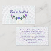 BIBLE BÉNÉFICES Jérémie 29 Carte de visite (Devant / Derrière)