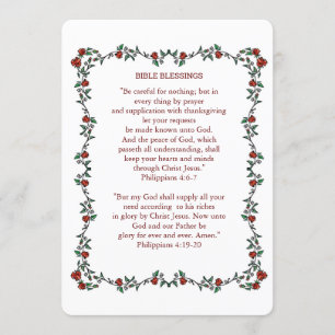 BIBLE BLESSINGS Philippians 4 Promise Kaart