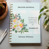 Bible Bleue Verse Journal de prière Florale