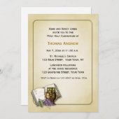 Bible, Chalice, Raisins, Invitation à la communion (Devant / Derrière)