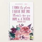 Bible chrétienne personnalisée Verse Floral (Devant)