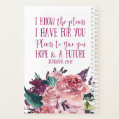 Bible chrétienne personnalisée Verse Floral (Dos)