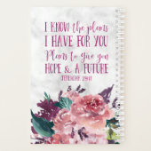 Bible chrétienne personnalisée Verse Marbre floral (Dos)