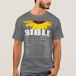 Bible Emergency Numbers Hotline Christian Sunflowe T-shirt