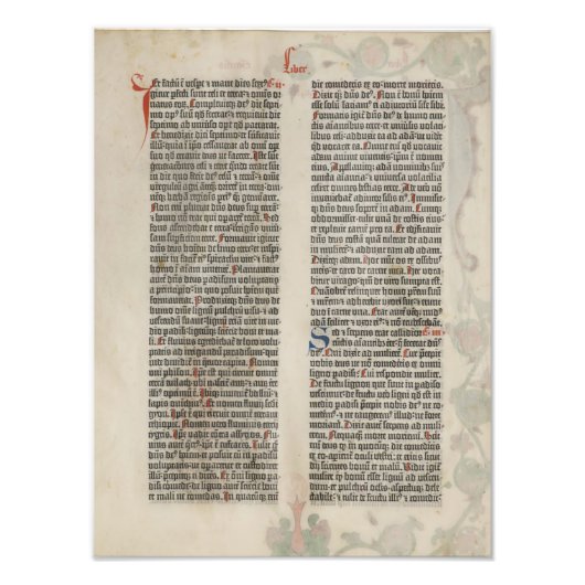 Bible Gutenberg page 2 Poster (Devant)