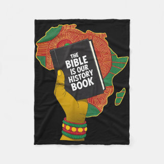 Bible is history book african heritage christian fleece deken