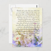 Bible passage, grunge daisy carte postale (Devant / Derrière)