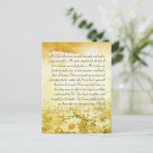 Bible passage, grunge daisy carte postale (Debout devant)