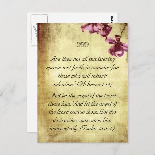 Bible passages anges carte postale (Devant / Derrière)