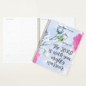 Bible personnalisée Verse floral spirale (Devant avec enveloppe)