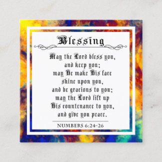BIble Priestly Zegen Abstracte Paint Note Kaart Contactkaartje