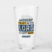 Bible Quote Art - Proverbs 29:25 Trust in God Glas (Voorkant)