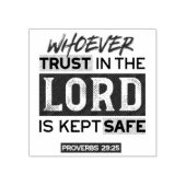 Bible Quote Art - Proverbs 29:25 Trust in God Rubberstempel (Afrduk)