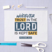 Bible Quote Art - Proverbs 29:25 Trust in God Tissuepapier (Craft)