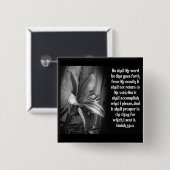 BIBLE SCRIPTURE ISAIAH 55:11 VIERKANTE BUTTON 5,1 CM (Voorkant /achterkant)