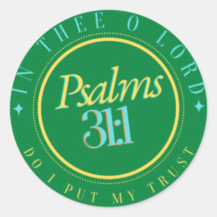 BIBLE SCRIPTURE "TRUST IN the LORD" Ronde Sticker