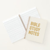 Bible Study Notes – Cream & Gold Spiral Notebook Notitieboek (Binnen)