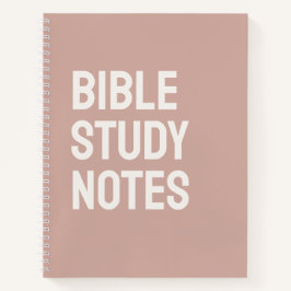 Bible Study Notes – Rose Taupe Spiral Notebook Notitieboek