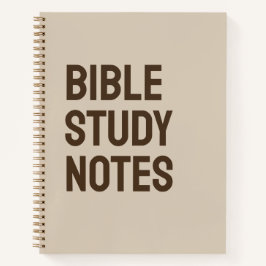 Bible Study Notes – Taupe Brown Minimalist Notitieboek