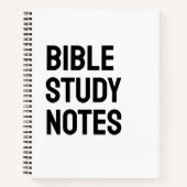 Bible Study Notes – White Spiral Notebook Notitieboek (Voorkant)