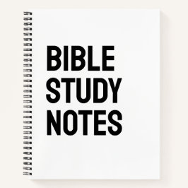 Bible Study Notes – White Spiral Notebook Notitieboek