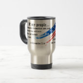 Bible Verse 2 Chroniques 7:14, USA Drapeau Mug (Devant gauche)