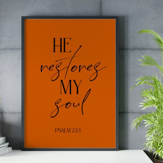 Bible Verse Burnt Orange Poster