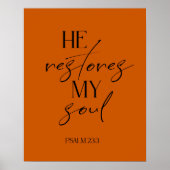 Bible Verse Burnt Orange Poster (Devant)