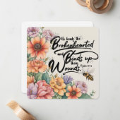 Bible Verse Carte pour notes - 5,25 x 5,25 Psaume  (Devant/Arrière en situation)