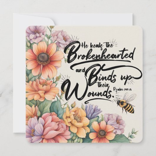 Bible Verse Carte pour notes - 5,25 x 5,25 Psaume  (Devant)